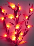 Orange Parrot Flowers on stems - fairy lights - Long